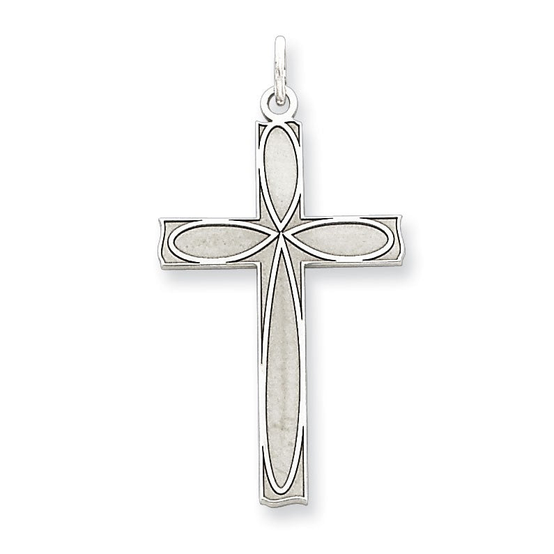 Sterling Silver Laser Designed Cross Pendant