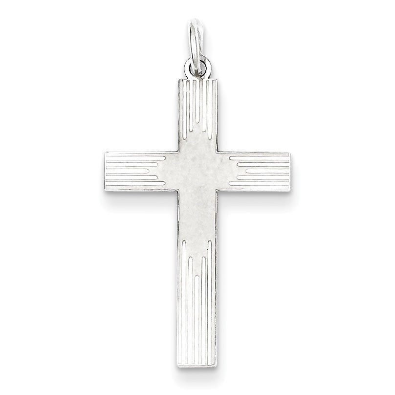 Sterling Silver Laser Designed Cross Pendant