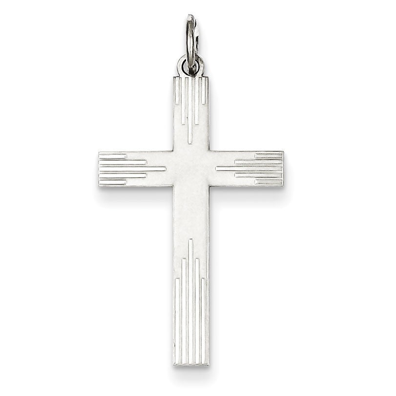 Sterling Silver Laser Designed Cross Pendant