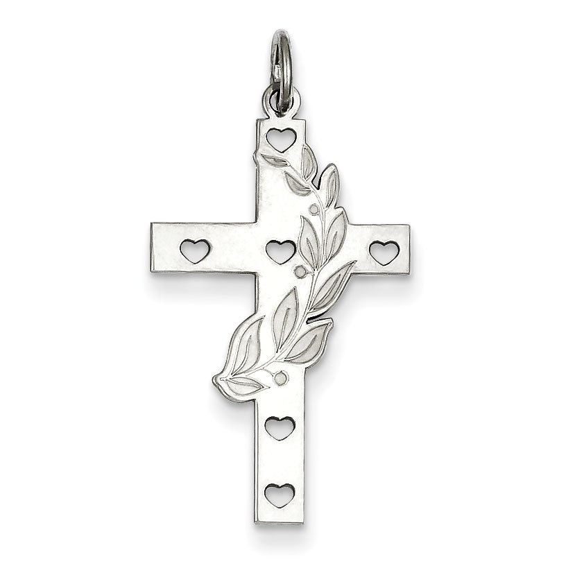 Sterling Silver Laser Designed Cross Pendant