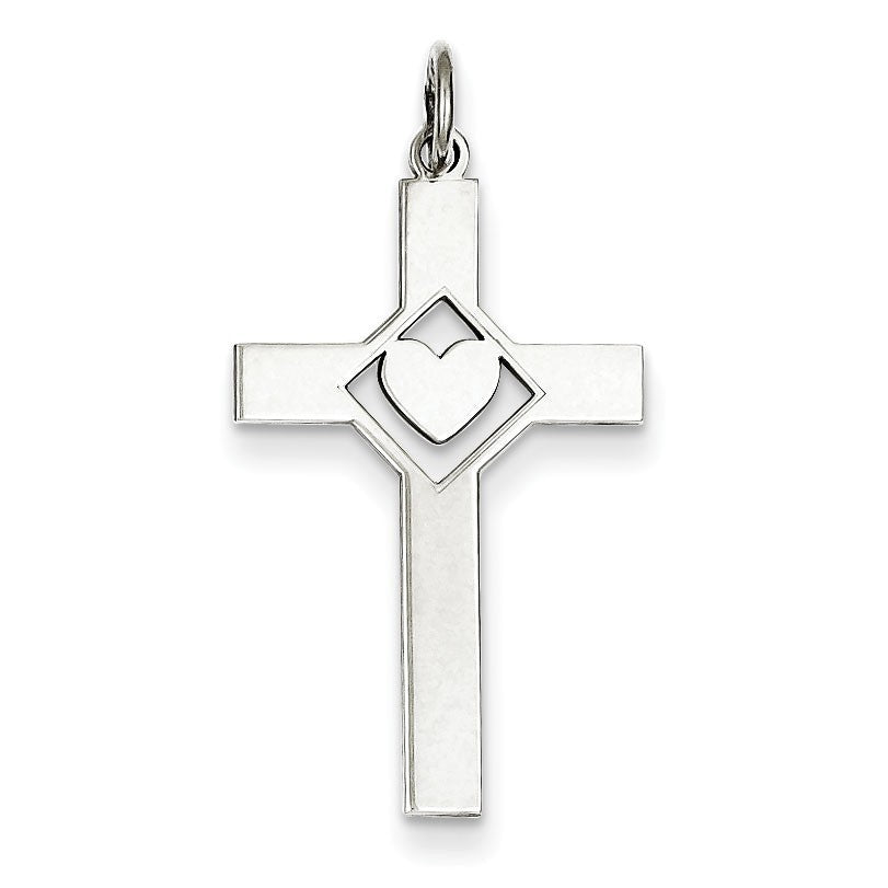 Sterling Silver Laser Designed Cross Pendant