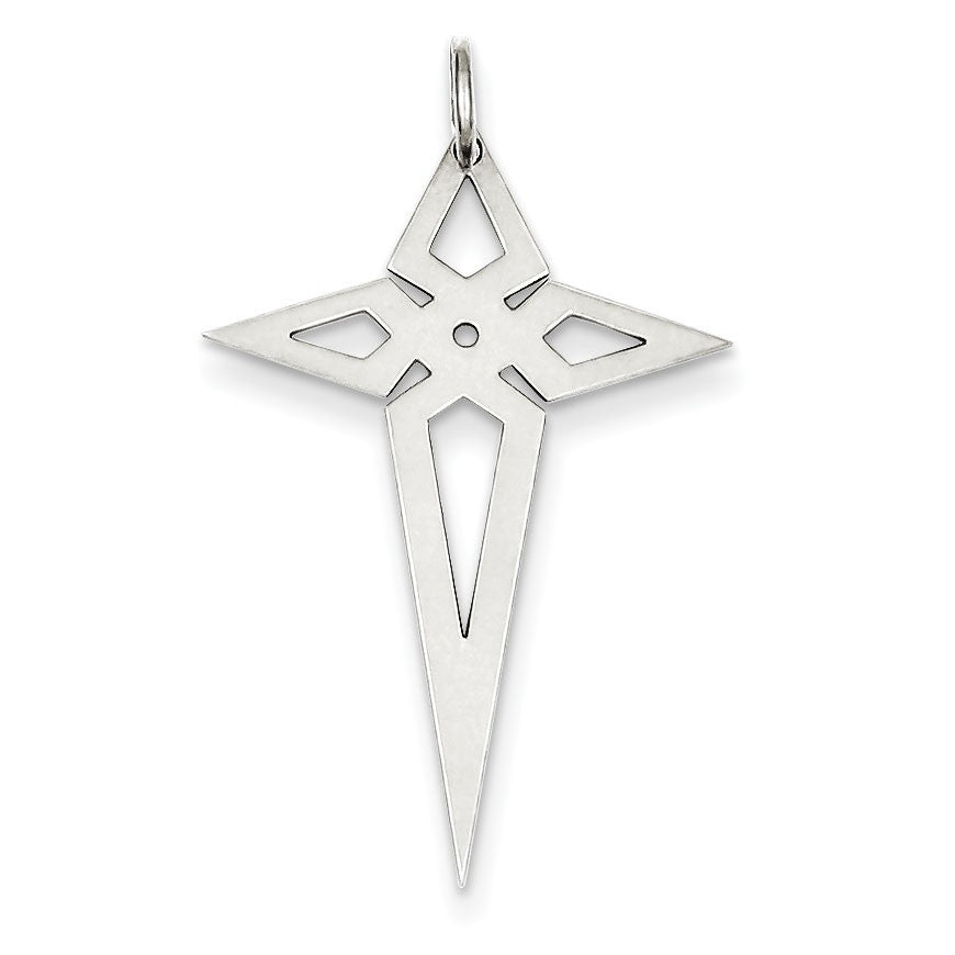 Sterling Silver Laser Designed Cross Pendant