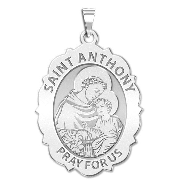 Saint Anthony Scalloped Medal