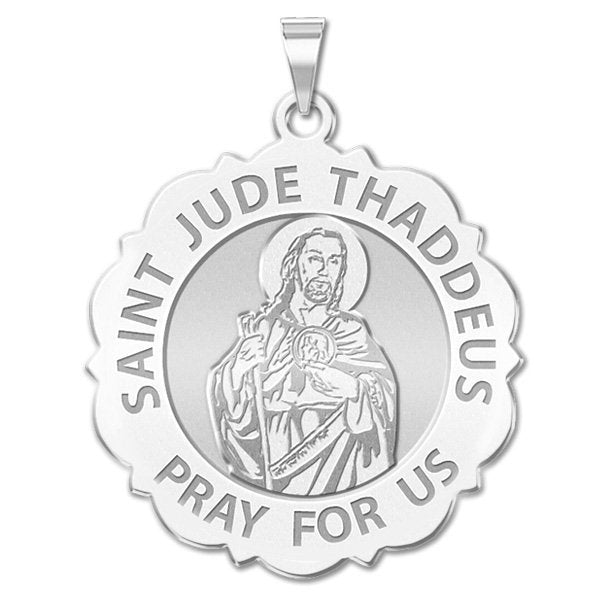 Saint Jude Scalloped Medal