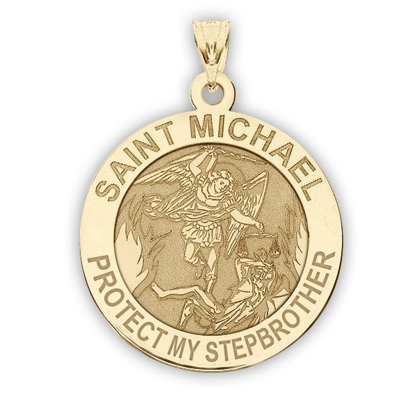 Saint Michael - Protect My StepBrother - Religious Medal "EXCLUSIVE"